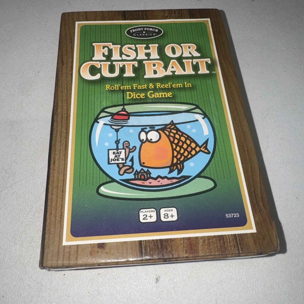 Fish Or Cut Bait Dice Game Front Porch Classics Game Night - NEW SEALED
